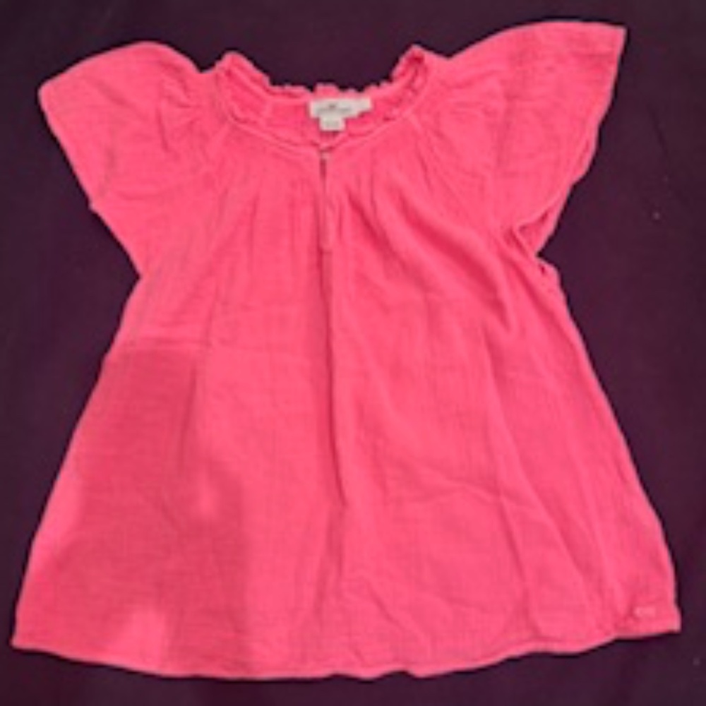 Vineyard Vines Lightweight Hot Pink Gauze Top, Large